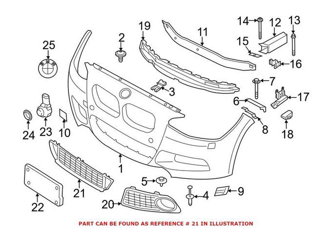 BMW Grille - Front Lower 51118055434